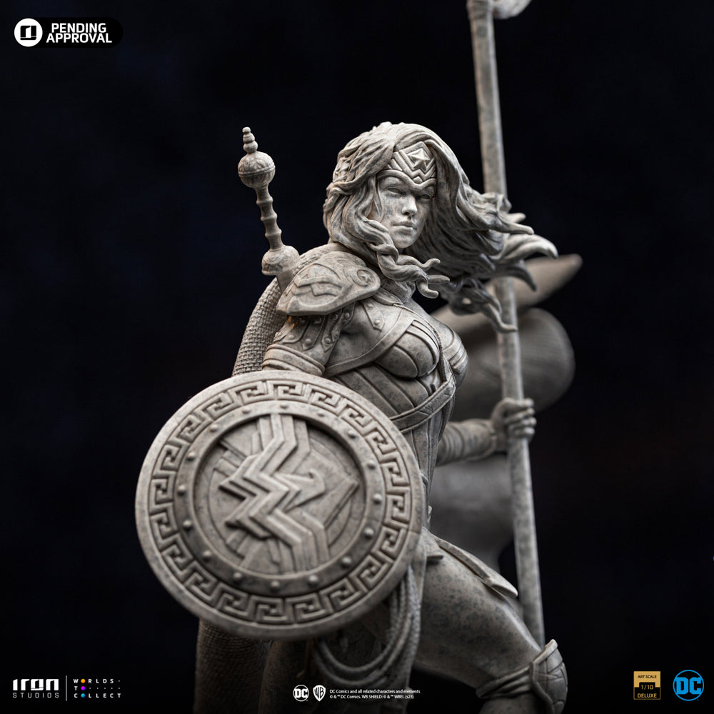 Estátua Mulher Maravilha Unleashed Marble Ver- DC Comics - Art Scale 1/10 - Iron Studios