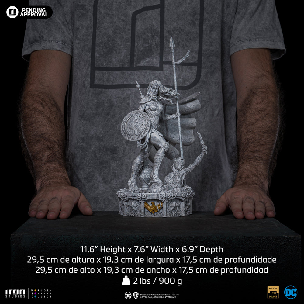 Estátua Mulher Maravilha Unleashed Marble Ver- DC Comics - Art Scale 1/10 - Iron Studios