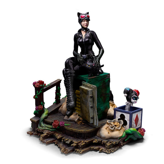 Estátua Mulher Gato Deluxe Gotham City Sirens - DC Comics - Art Scale 1/10 - Iron Studios