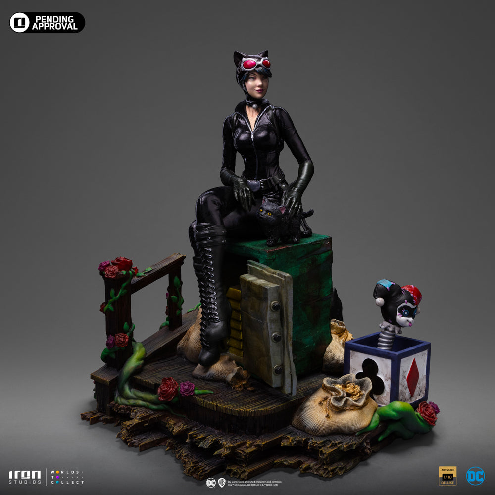 Estátua Mulher Gato Deluxe Gotham City Sirens - DC Comics - Art Scale 1/10 - Iron Studios