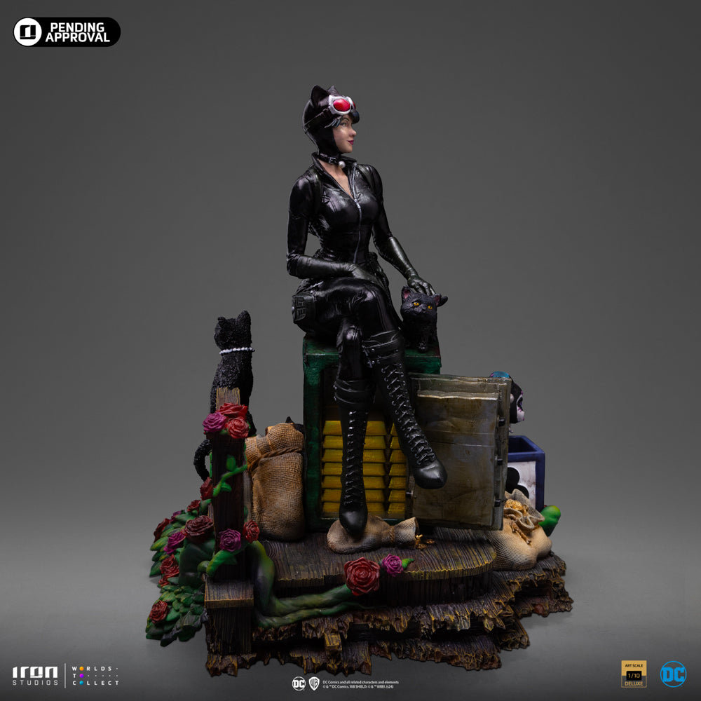 Estátua Mulher Gato Deluxe Gotham City Sirens - DC Comics - Art Scale 1/10 - Iron Studios