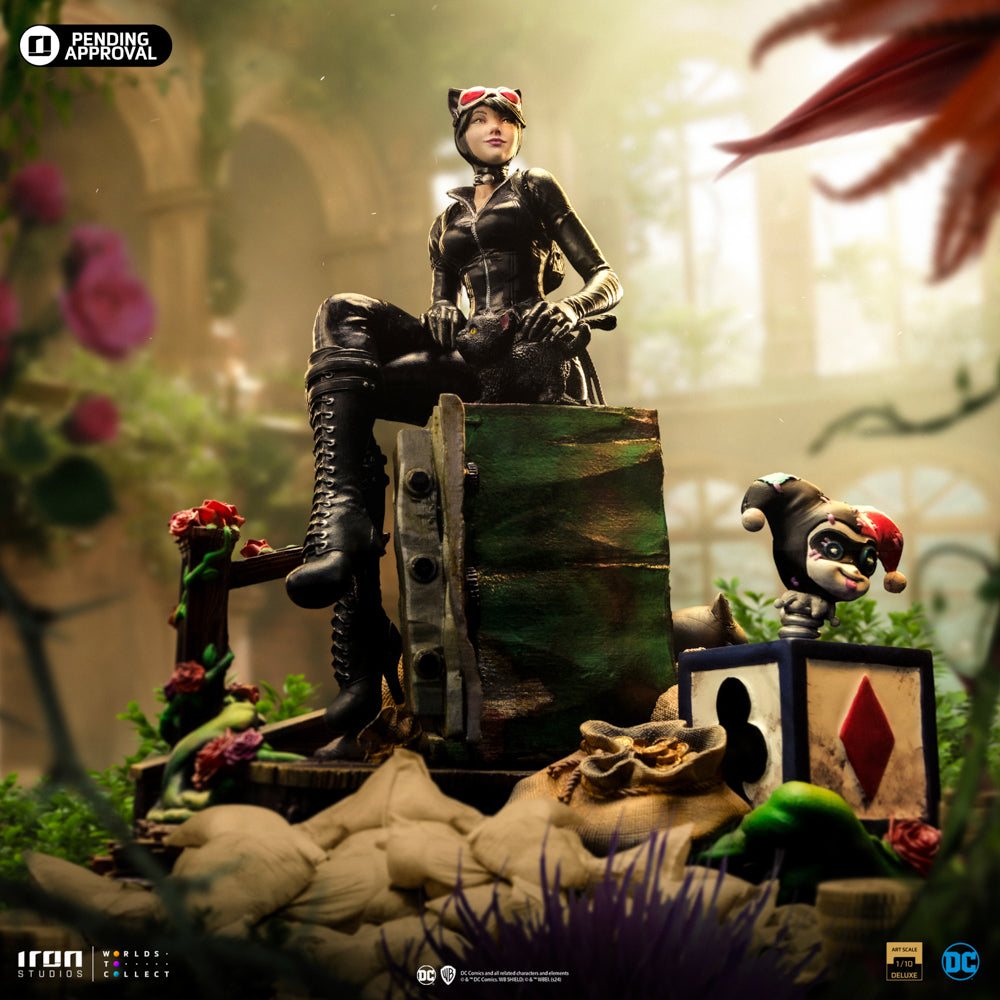 Estátua Mulher Gato Deluxe Gotham City Sirens - DC Comics - Art Scale 1/10 - Iron Studios