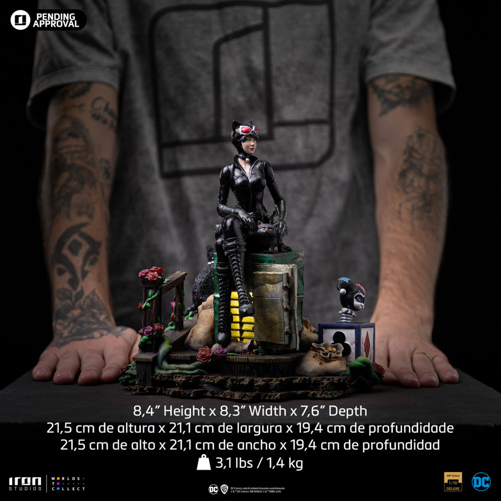 Estátua Mulher Gato Deluxe Gotham City Sirens - DC Comics - Art Scale 1/10 - Iron Studios