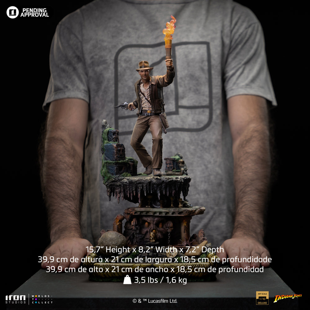 Estátua Indiana Jones Deluxe - Indiana Jones - Art Scale 1/10 - Iron Studios