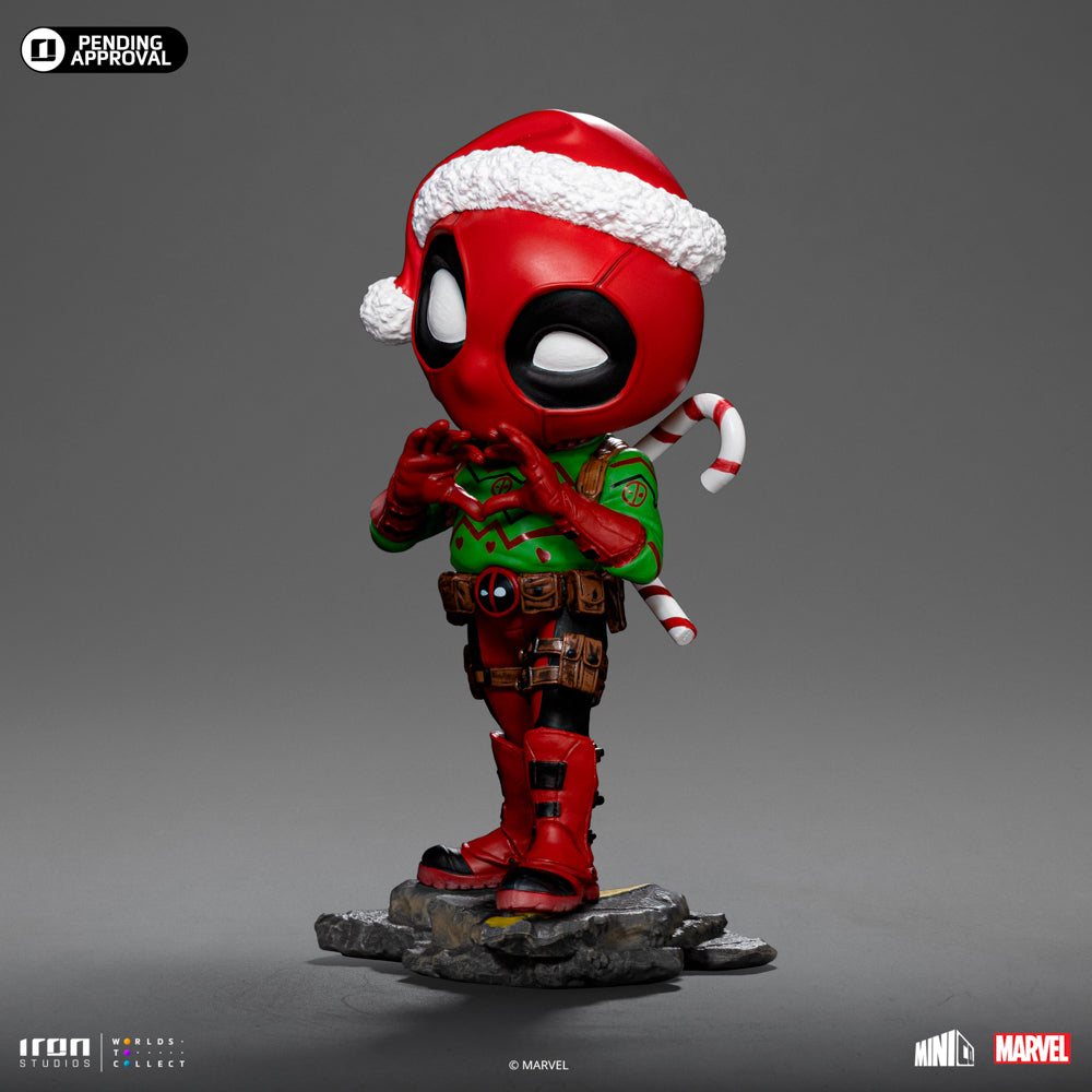 Estátua Deadpool Holidays Ver - Marvel Comics - MiniCo - Iron Studios