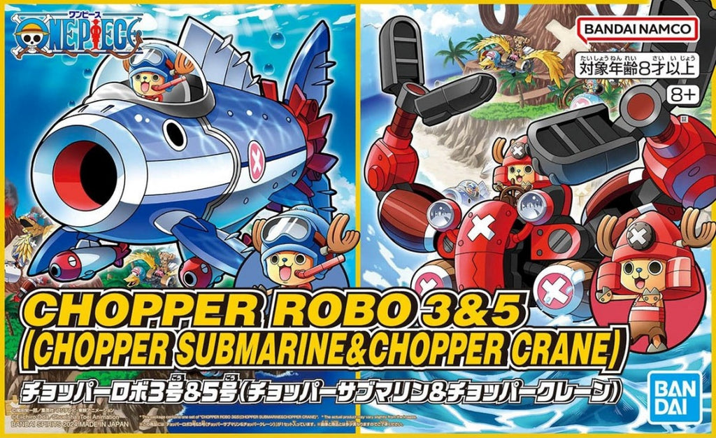 Figura Chopper Robo 3 & 5 (Chopper Submarine & Chopper Crane) - One Piece - Model Kit - Bandai