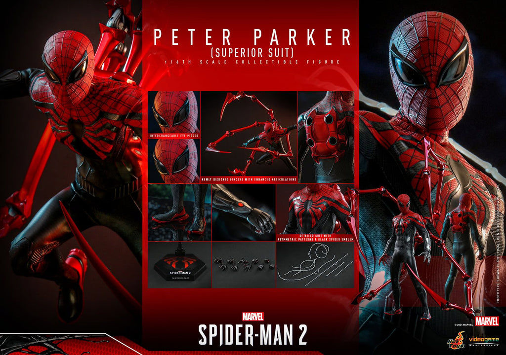 Figura Peter Parker (Superior Suit) – Marvel’s Spider-Man 2 – Sixth Scale – Hot Toys