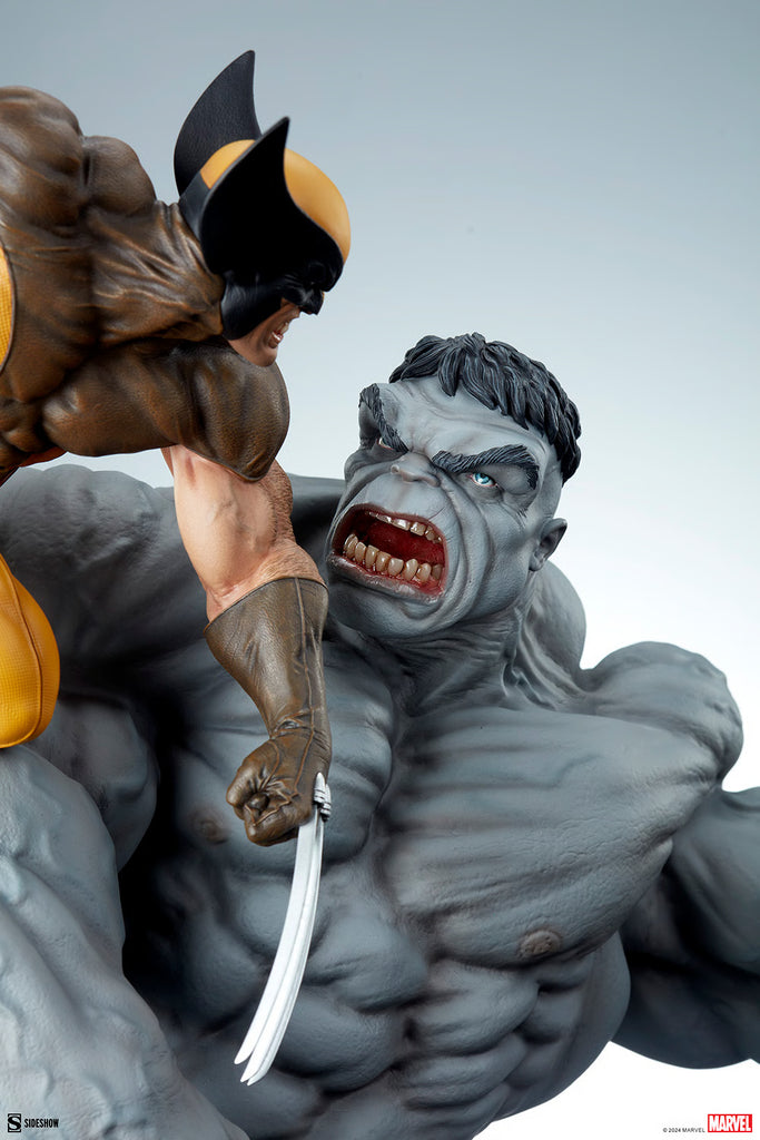 Grey Hulk vs Wolverine - Marvel Collectble - Maquette - SIdeshow