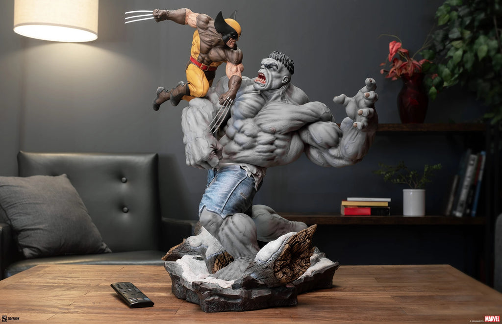 Grey Hulk vs Wolverine - Marvel Collectble - Maquette - SIdeshow