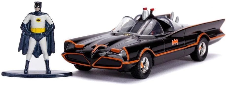 Veículo Batmobile 1966 (Com Boneco) - DC - Hollywood Rides - 1/32 Scale - Jada Toys