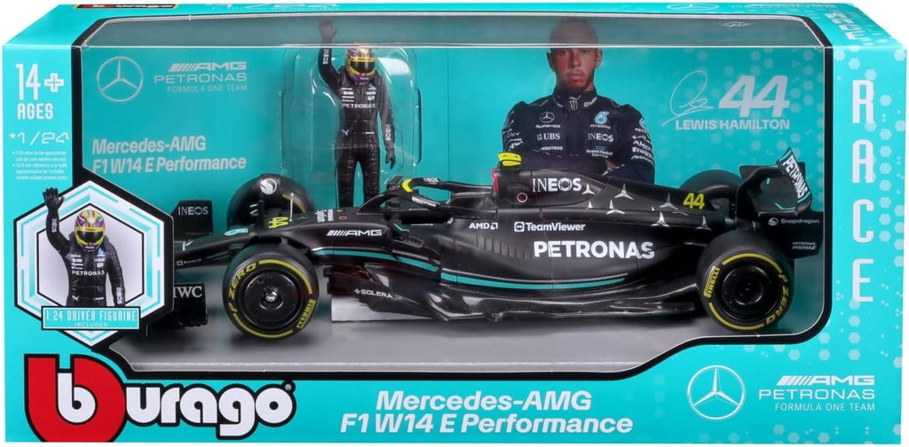 F-1 2023 MERCEDES W14 44 HAMILTON COM BONECO - 1/24 - Burago