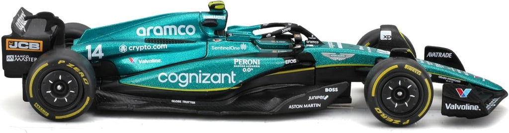 F-1 ASTON MARTIN AMR23 ALONSO 14 COM PILOTO - 1/43 - Burago