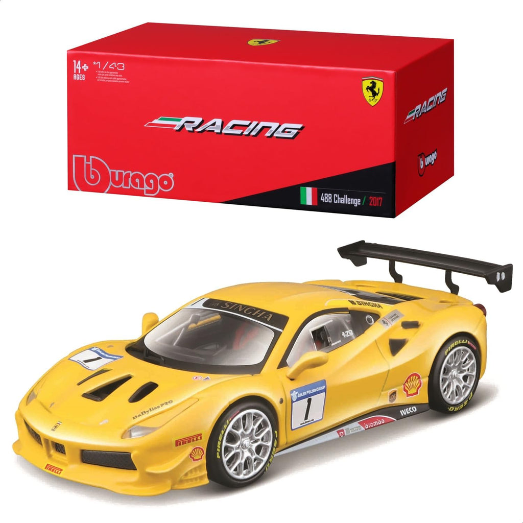 FERRARI 488 CHALLENGE RACING - 1/43 - Burago