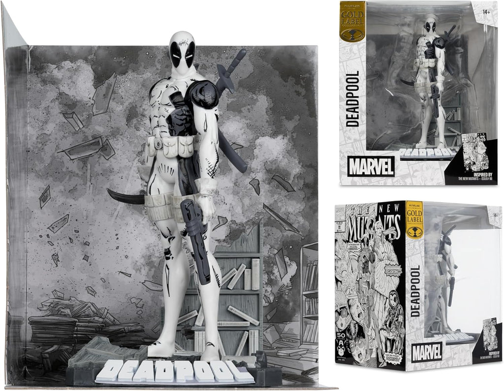Estátua Deadpool (The New Mutants #98)(Line Art)(Gold Label) – Marvel Collection – 1:10th – McFarlane