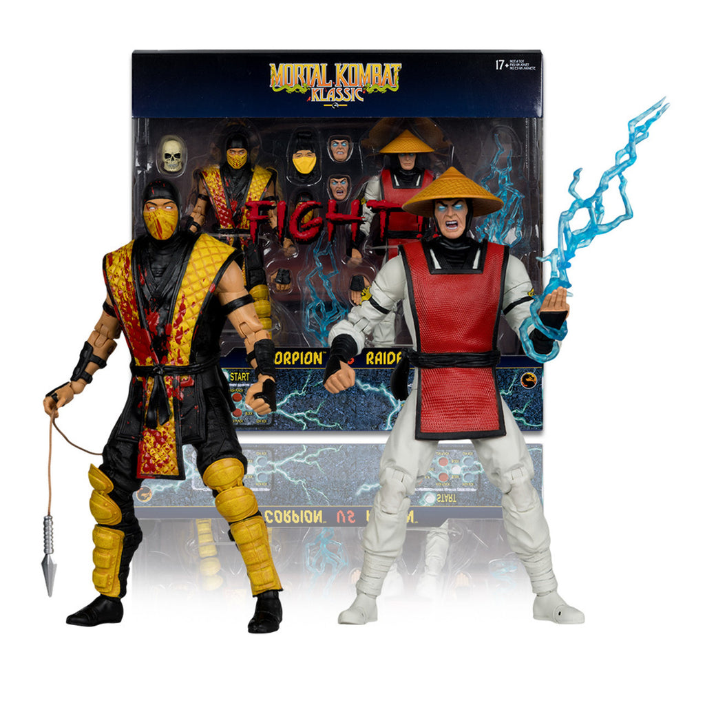 Figuras Scorpion vs Raiden – Mortal Kombat Klassics – 2PK – McFarlane