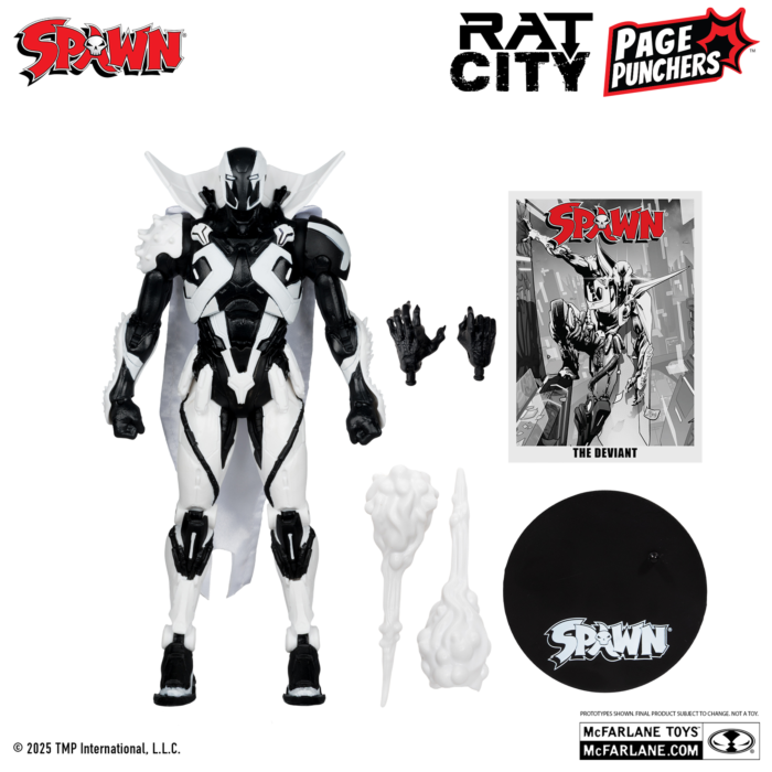 Figura The Deviant (Spawn Rat City)(Black & White)(Spawn Rat City #1 Uncolored) – Spawn – 7” Figure with Comic – McFarlane