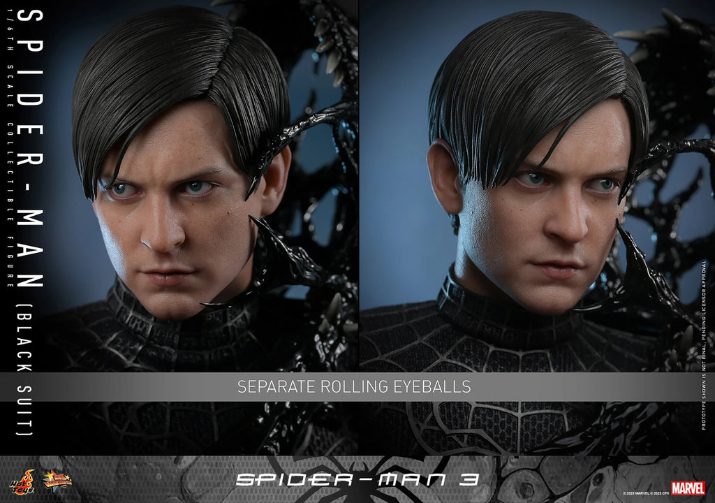 Figura Spider-Man (Black Suit) Deluxe – Spider-Man 3 – Sixth Scale – Hot Toys