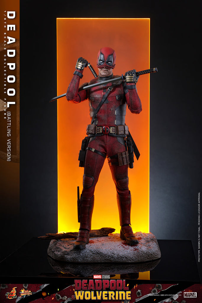 Figura Deadpool (Battling Version) - Deadpool & Wolverine - 1/6 Scale - Hot Toys