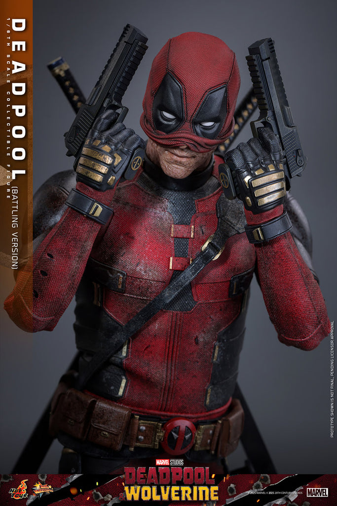 Figura Deadpool (Battling Version) - Deadpool & Wolverine - 1/6 Scale - Hot Toys