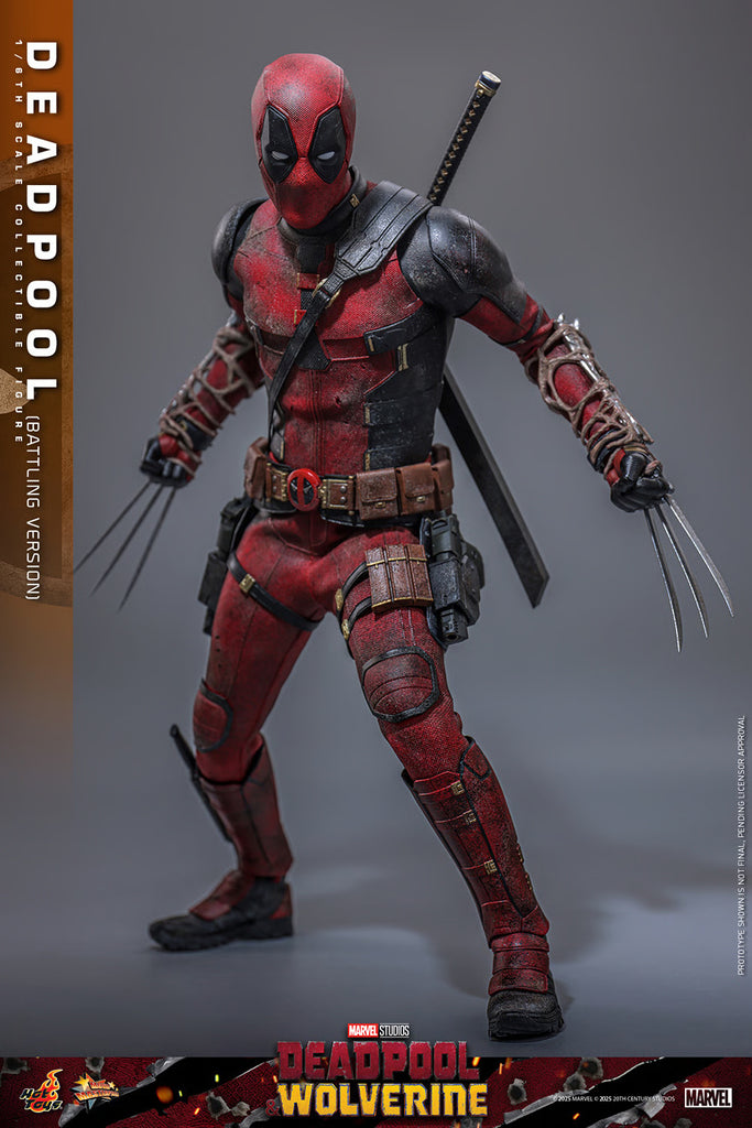 Figura Deadpool (Battling Version) - Deadpool & Wolverine - 1/6 Scale - Hot Toys