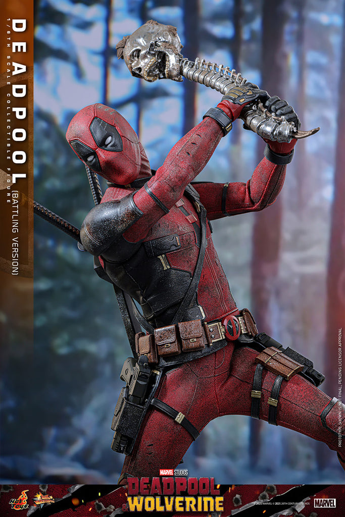 Figura Deadpool (Battling Version) - Deadpool & Wolverine - 1/6 Scale - Hot Toys