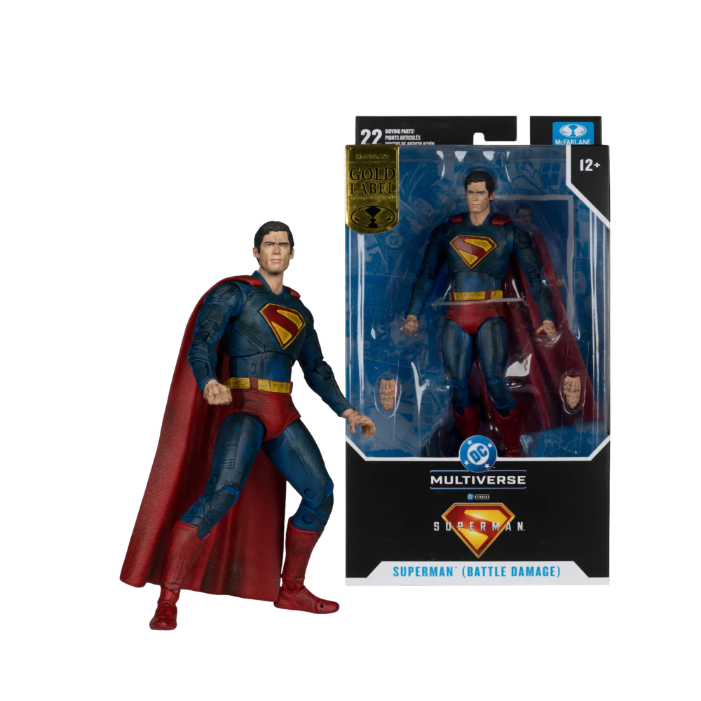 Figura Superman Battle Damage Gold Label - Superman Movie - DC Movie - 7