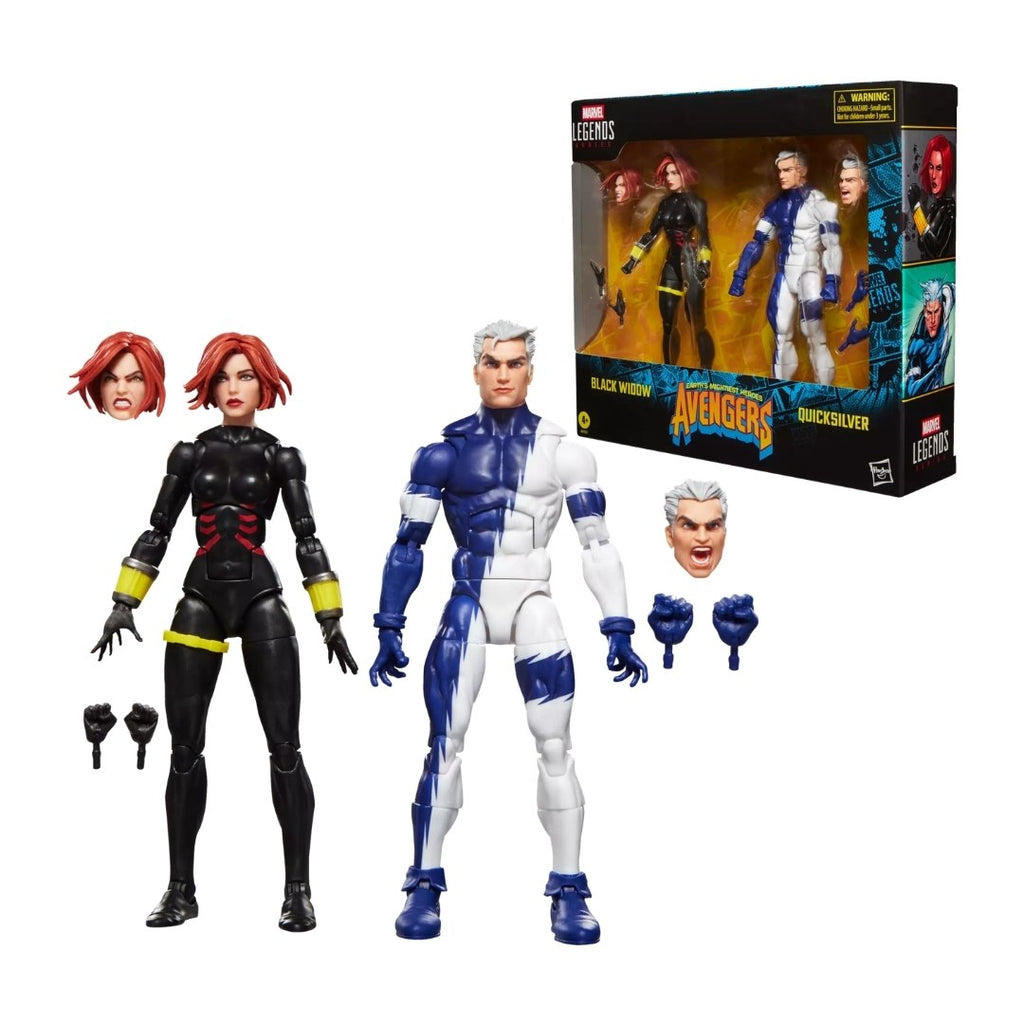 Figuras Black Widow & Quicksilver – Marvel Legends – Hasbro