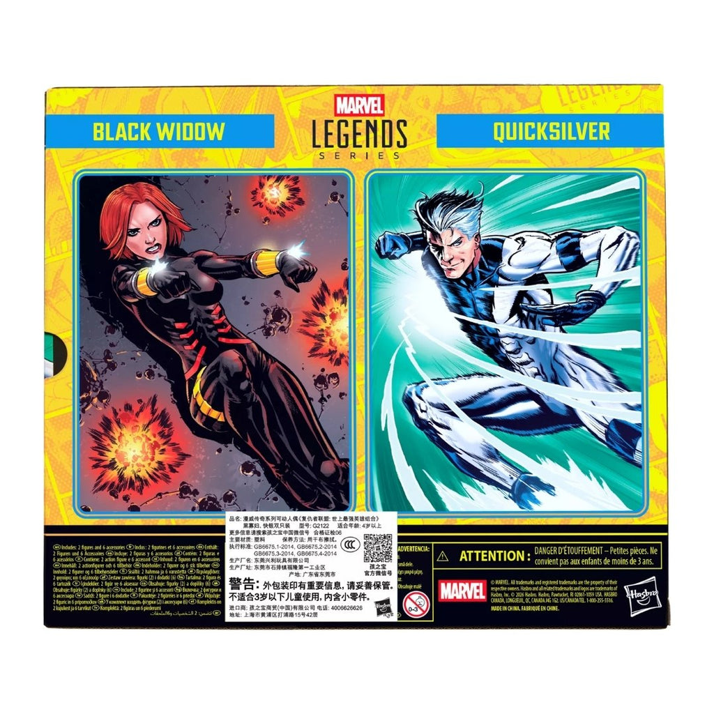 Figuras Black Widow & Quicksilver – Marvel Legends – Hasbro