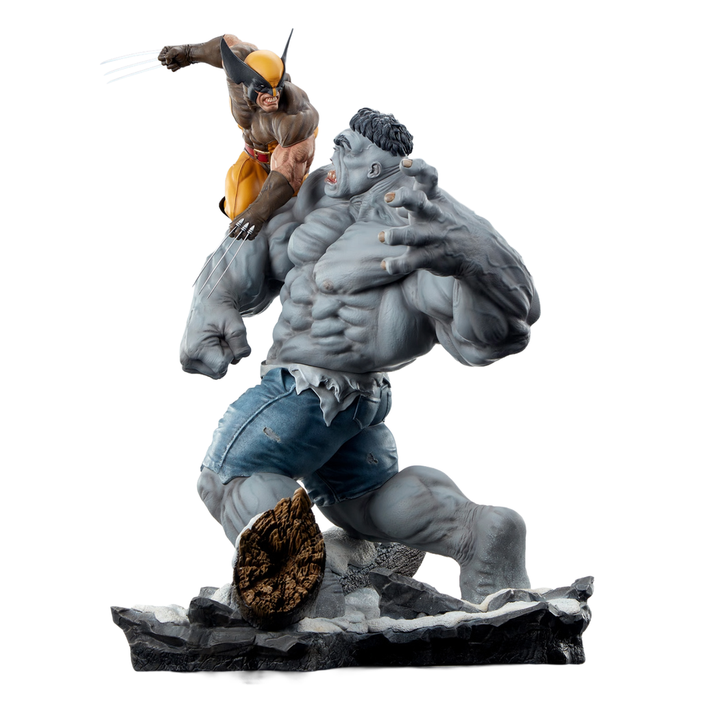 Estátua Grey Hulk vs Wolverine - Marvel Collectble - Maquette - SIdeshow