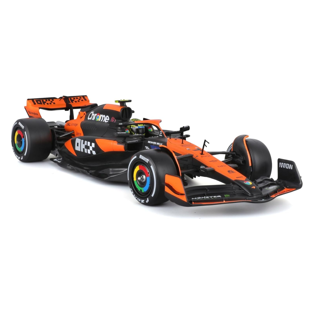 F-1 MCLAREN RACING MCL38 2024 NORRIS 4 COM PILOTO (SENNA) - 1/43 - Burago